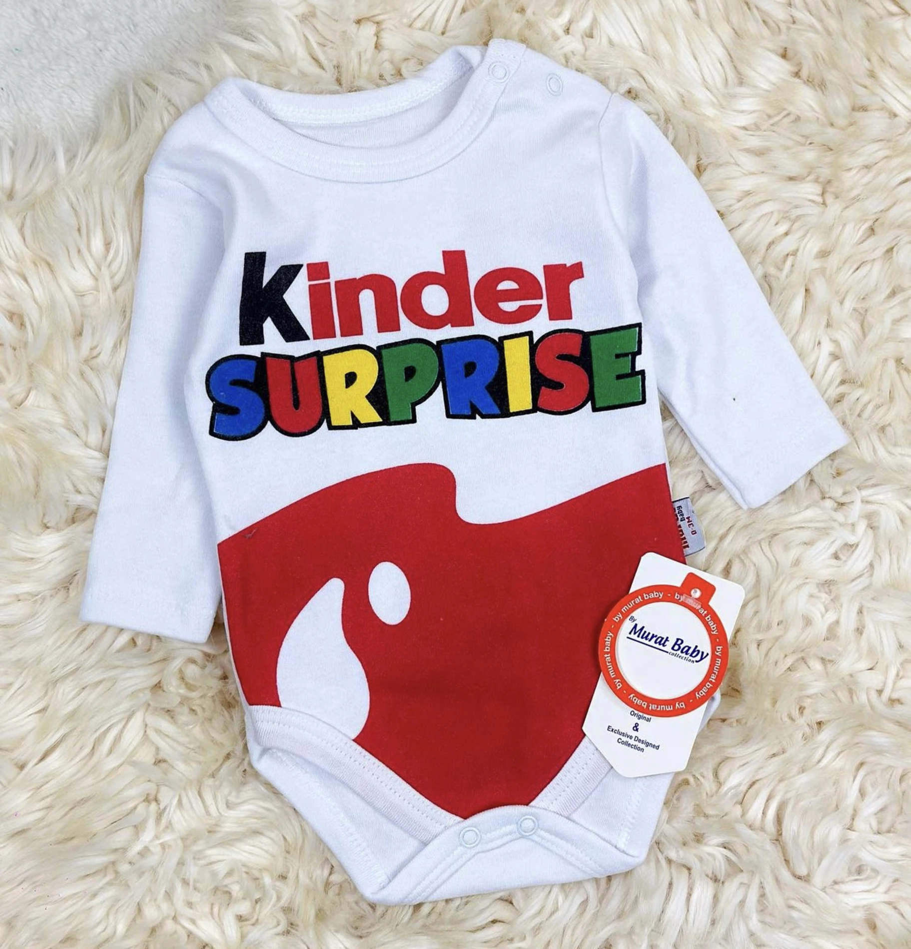 Bebek Badi Kinder Baskılı 3-12 Ay Arası 