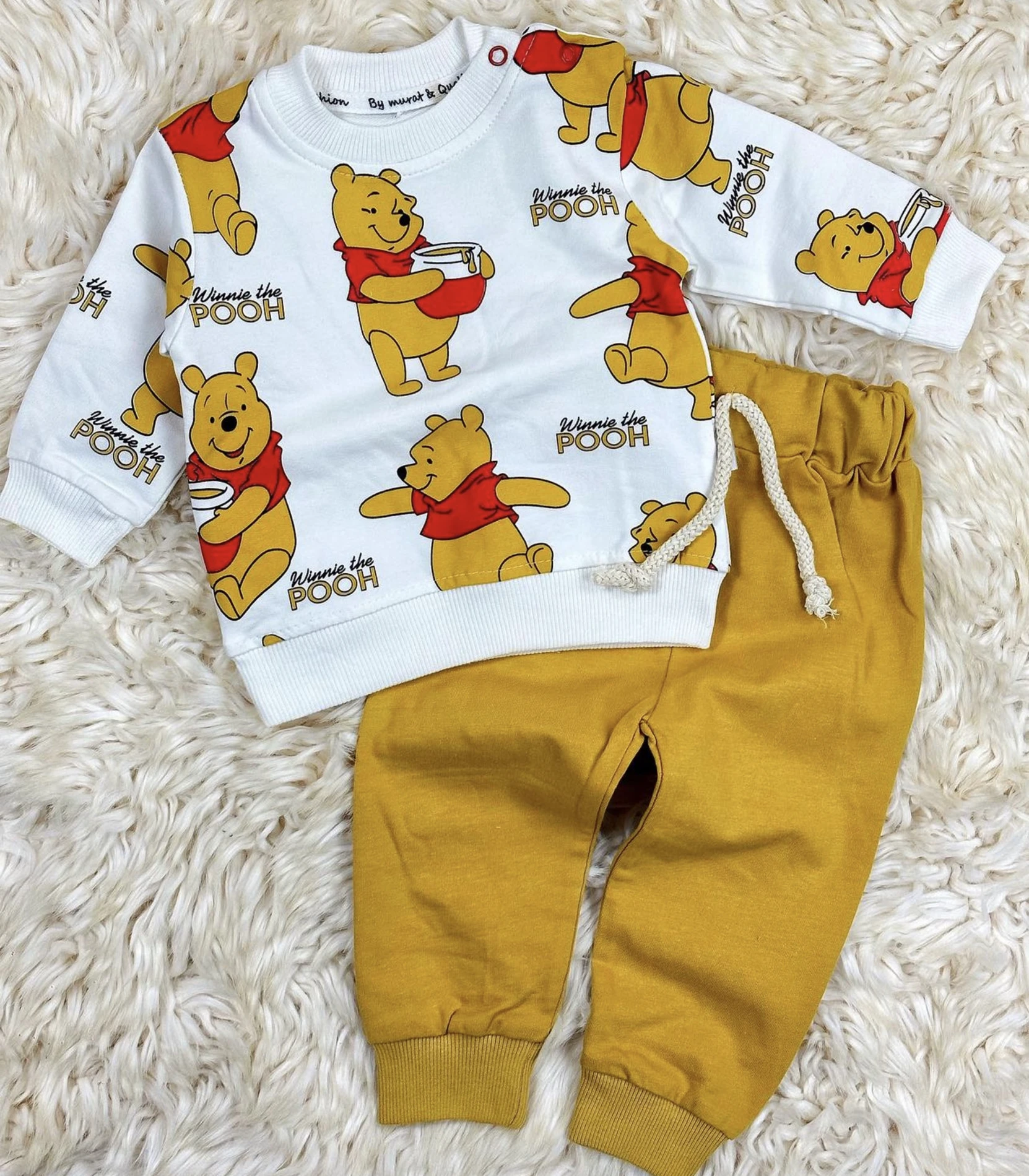 Bebek Takım Pooh Baskılı 9-24 Ay Arası 