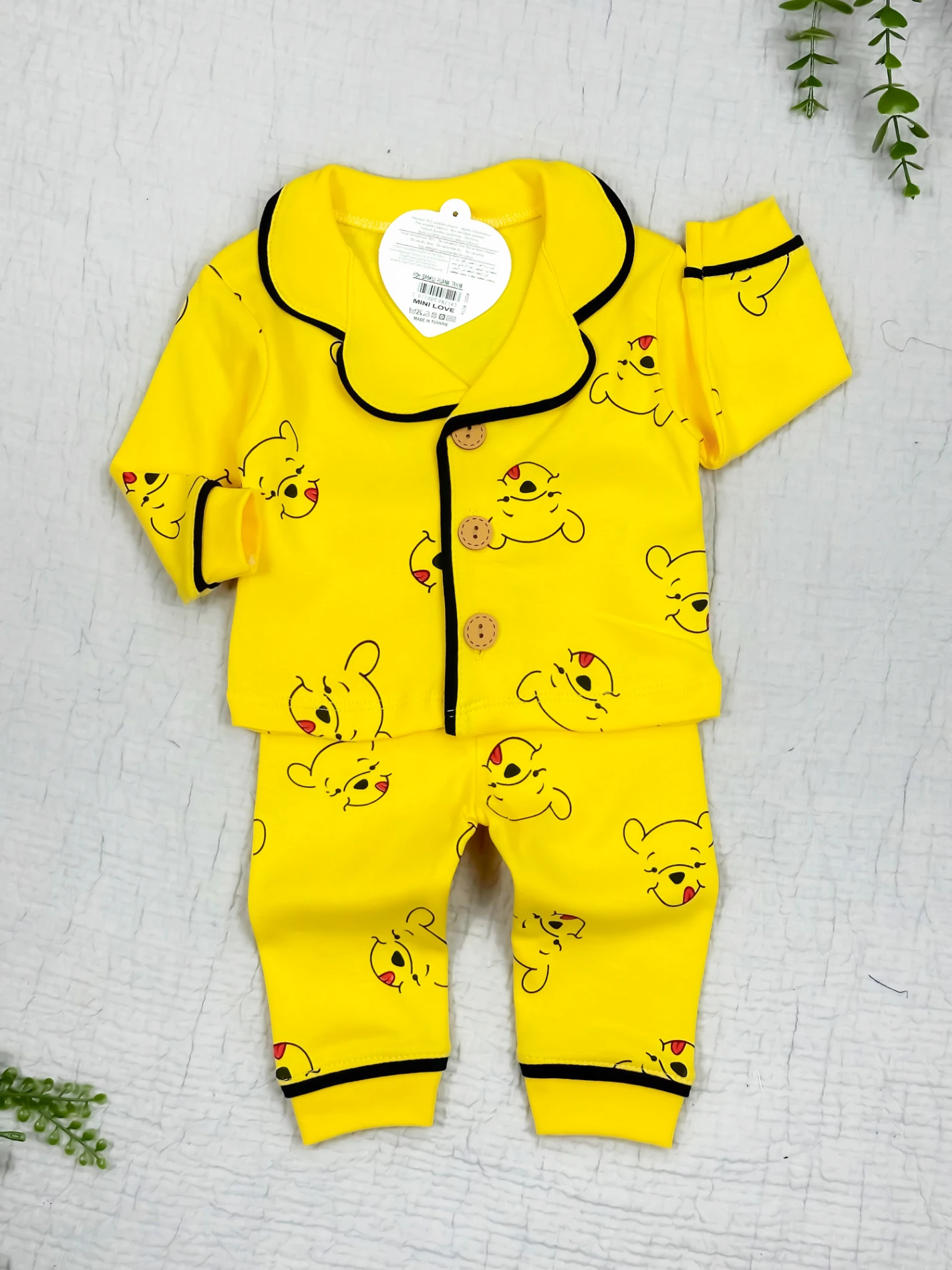 Bebek Pijama Takımı Sevimli Ayıcık 6-24 Ay Arası 