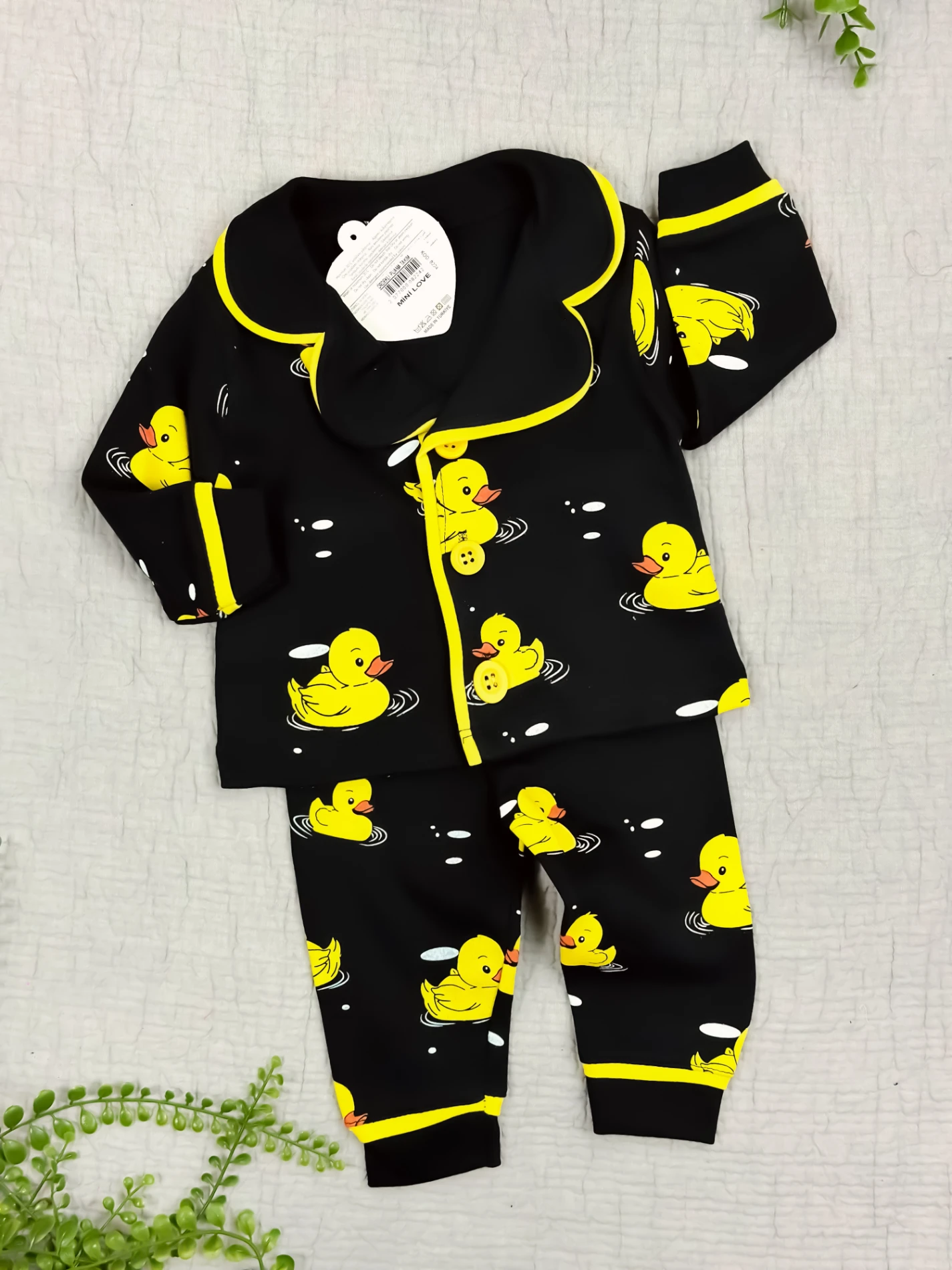 Bebek Pijama Takımı Sevimli Civciv 6-24 Ay Arası 