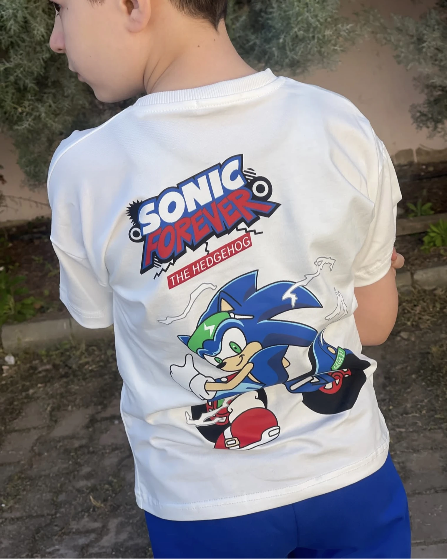 Çocuk Takım  Sonic Baskılı 3-8 Yaş Arası Mavi 