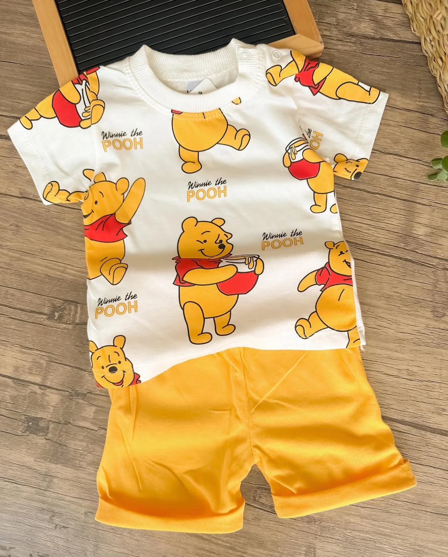 Bebek Takım Pooh Baskılı 9-18 Ay Arası 